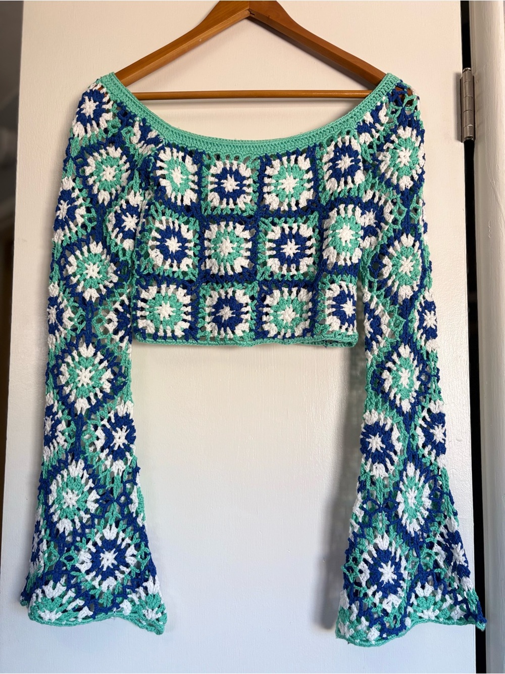 Princess Polly Crochet Bell Sleeve Top Dopamine Boho